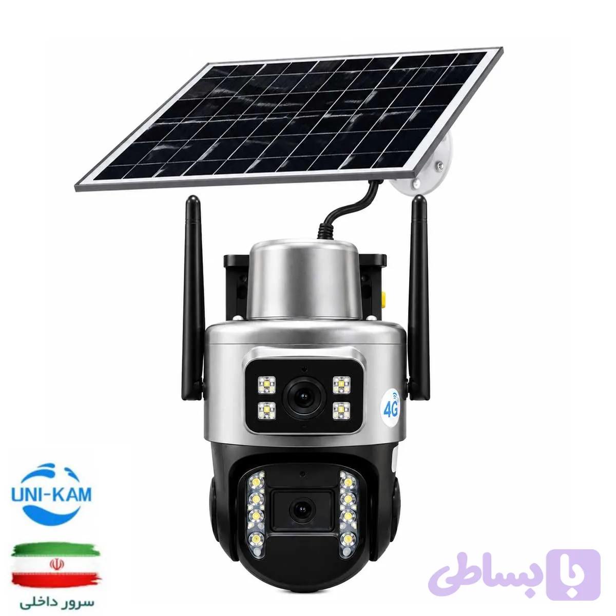 دوربین خورشیدی سیمکارتی دو لنز سرور داخلی UNIKAM-4G