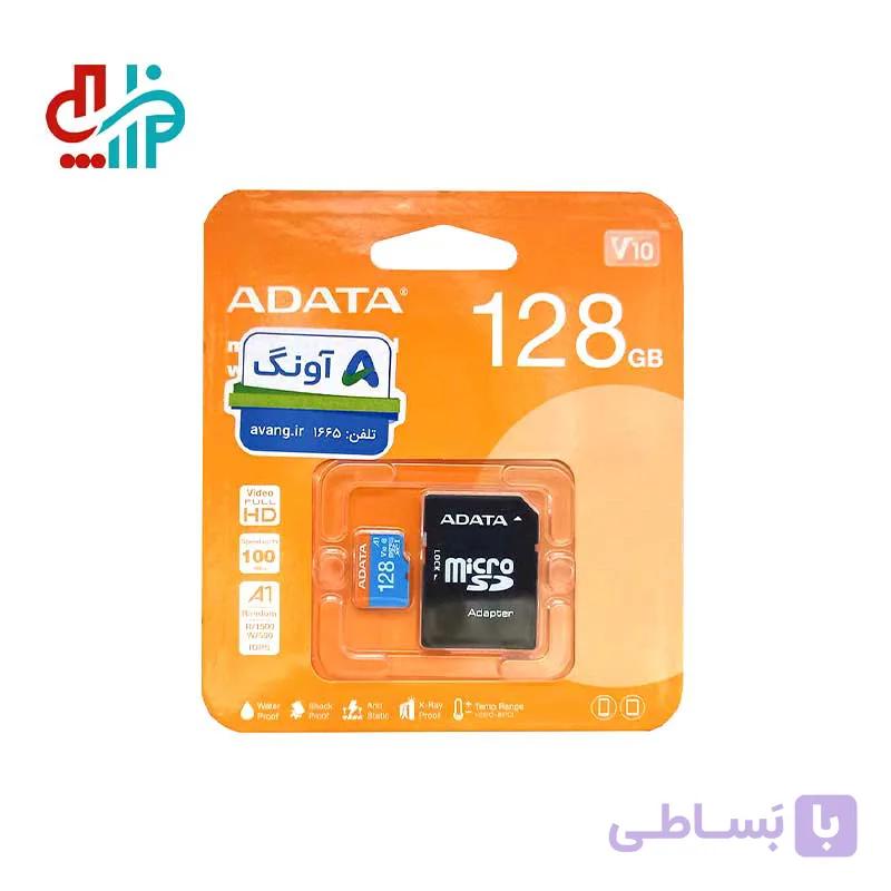 کارت حافظه Adata 128GB micro v10 R100W25+ADP