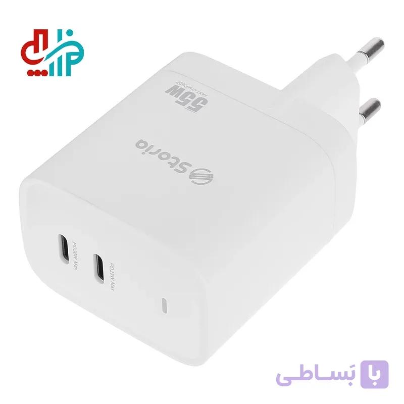 شارژر دیواری فست و PD دو پورت Storia مدل ST-BC03 55W — تصویر 1