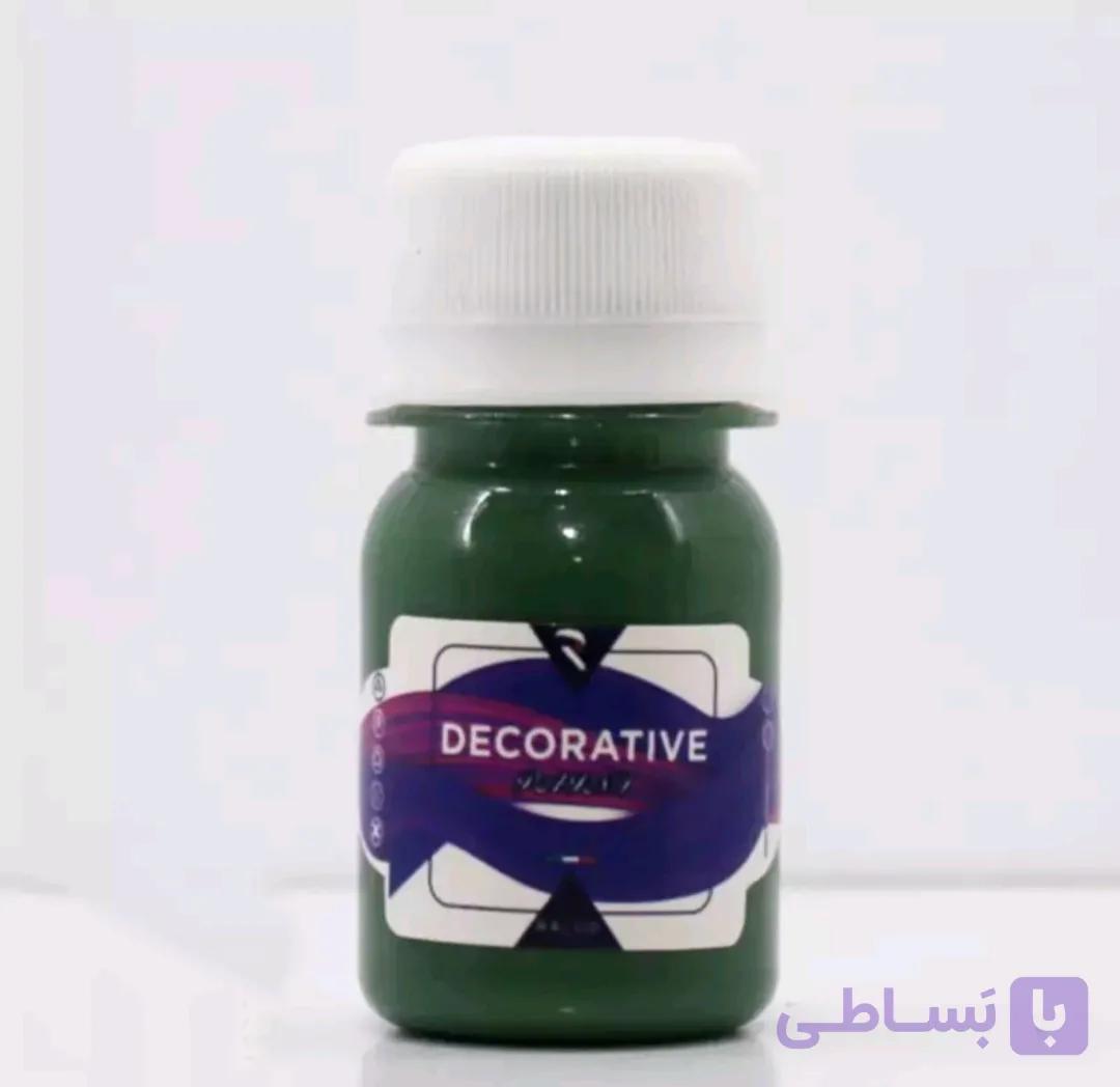 رنگ اکرلیک سبز (نقاشی روی شمع)
