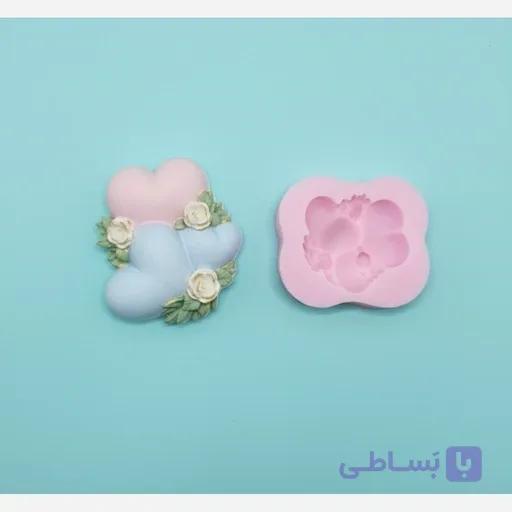 قالب سیلیکونی قلب و گل