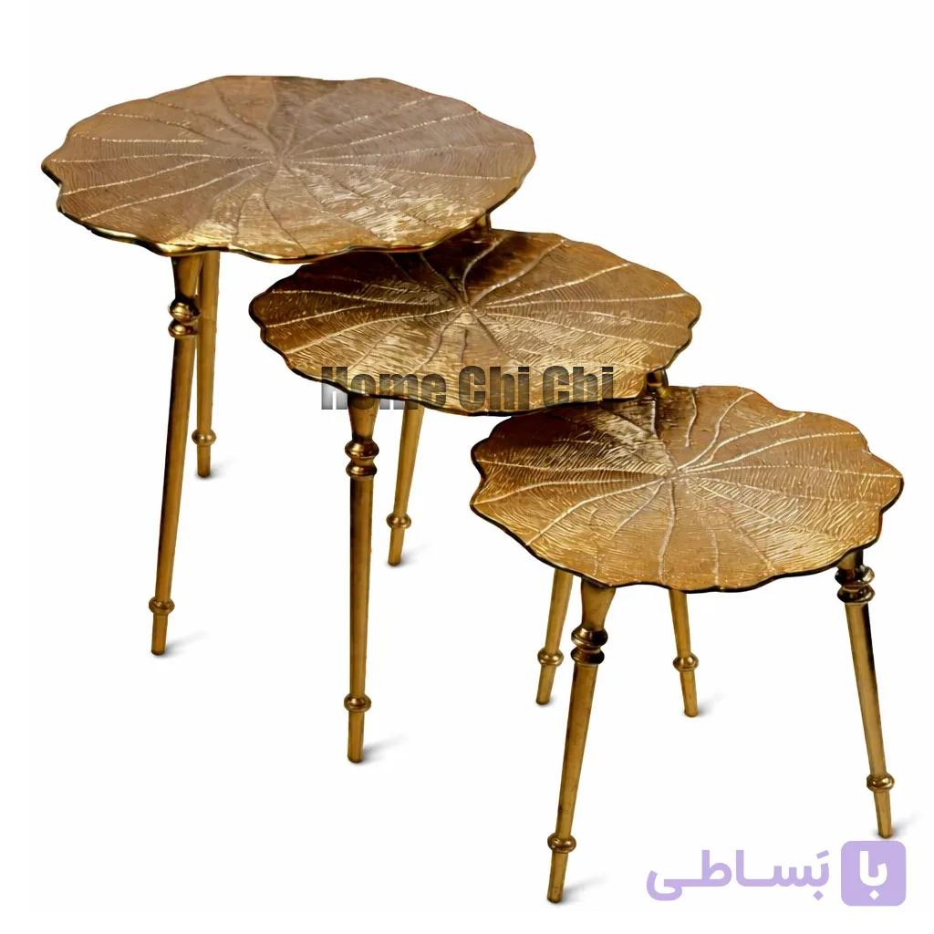 میز عسلی حصیری الومینیومی — تصویر 1