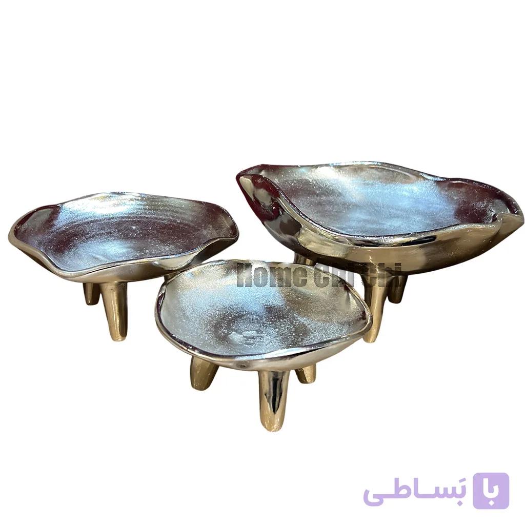 ست پذیرایی الومینیومی سه‌تکه صدف — تصویر 1