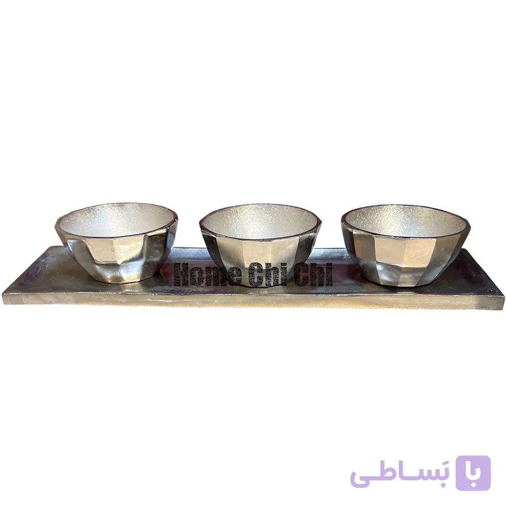 سینی سرو ۳ کاسه الماس — تصویر 1