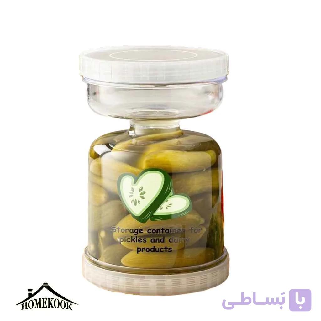 ظرف نگهدارنده ترشی مدل ساعت شنی — تصویر 1