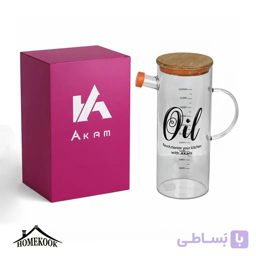 روغن ریز آکام ۱ لیتری اکرولیک با درب چوبی — تصویر 1