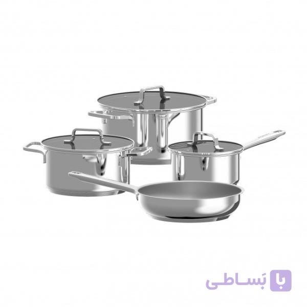 سرویس قابلمه و تابه استیل 7 پارچه برگهف مدل BergHOFF Helix — تصویر 1