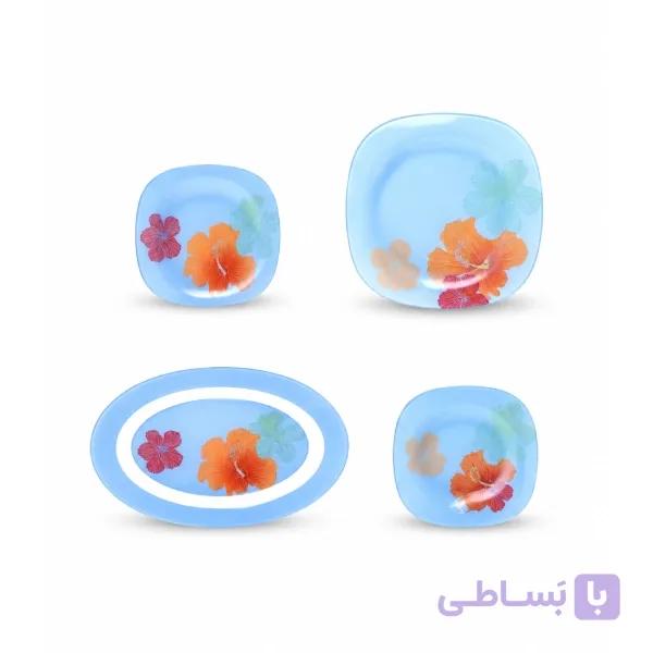 سرویس غذاخوری 19 پارچه آبی لومینارک مدل HIBISCUS BLUE — تصویر 1