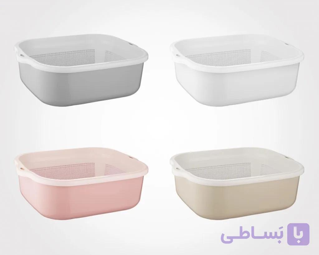 ست آبکش و لگن لیمون طرح نسیم — تصویر 1