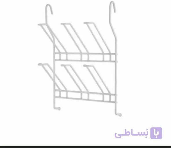 جا لیوانی آویز ( آویز لیوان ) 6 پایه روکش دار و استیل — تصویر 1