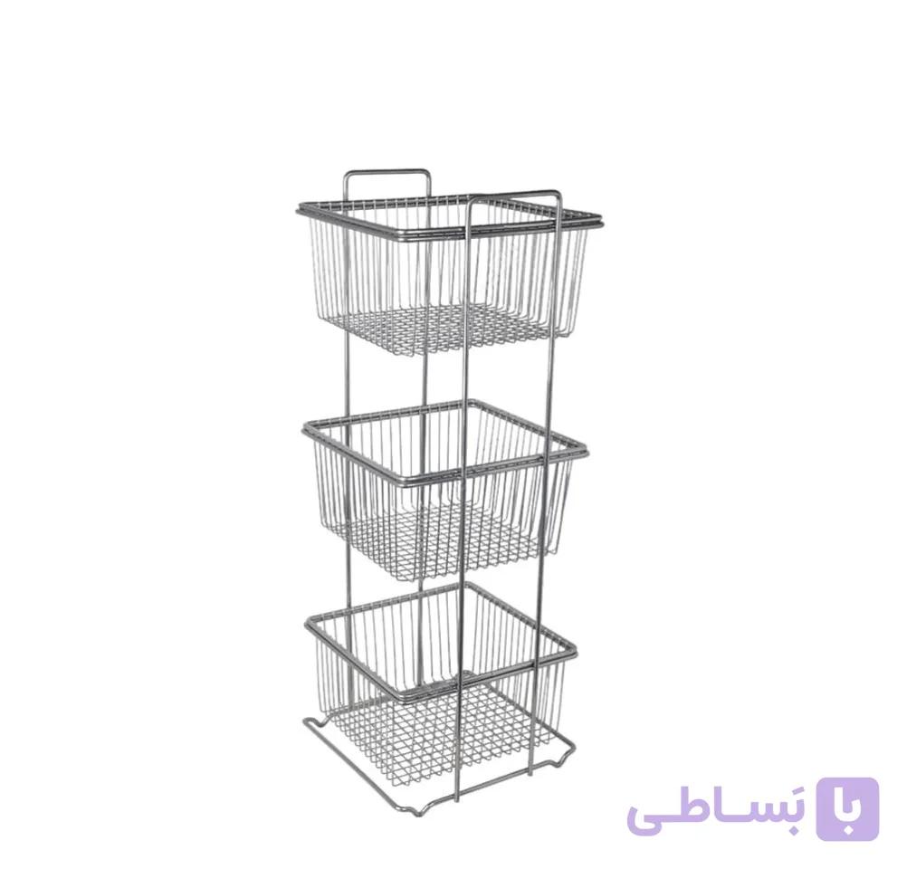 جا پیازی فلزی مشکی ضد زنگ — تصویر 1