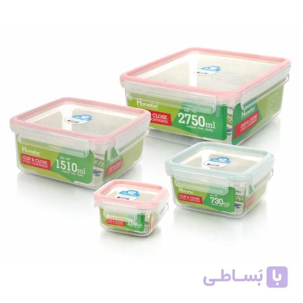 سرویس 8 پارچه فریزری مربع بلند هومکت