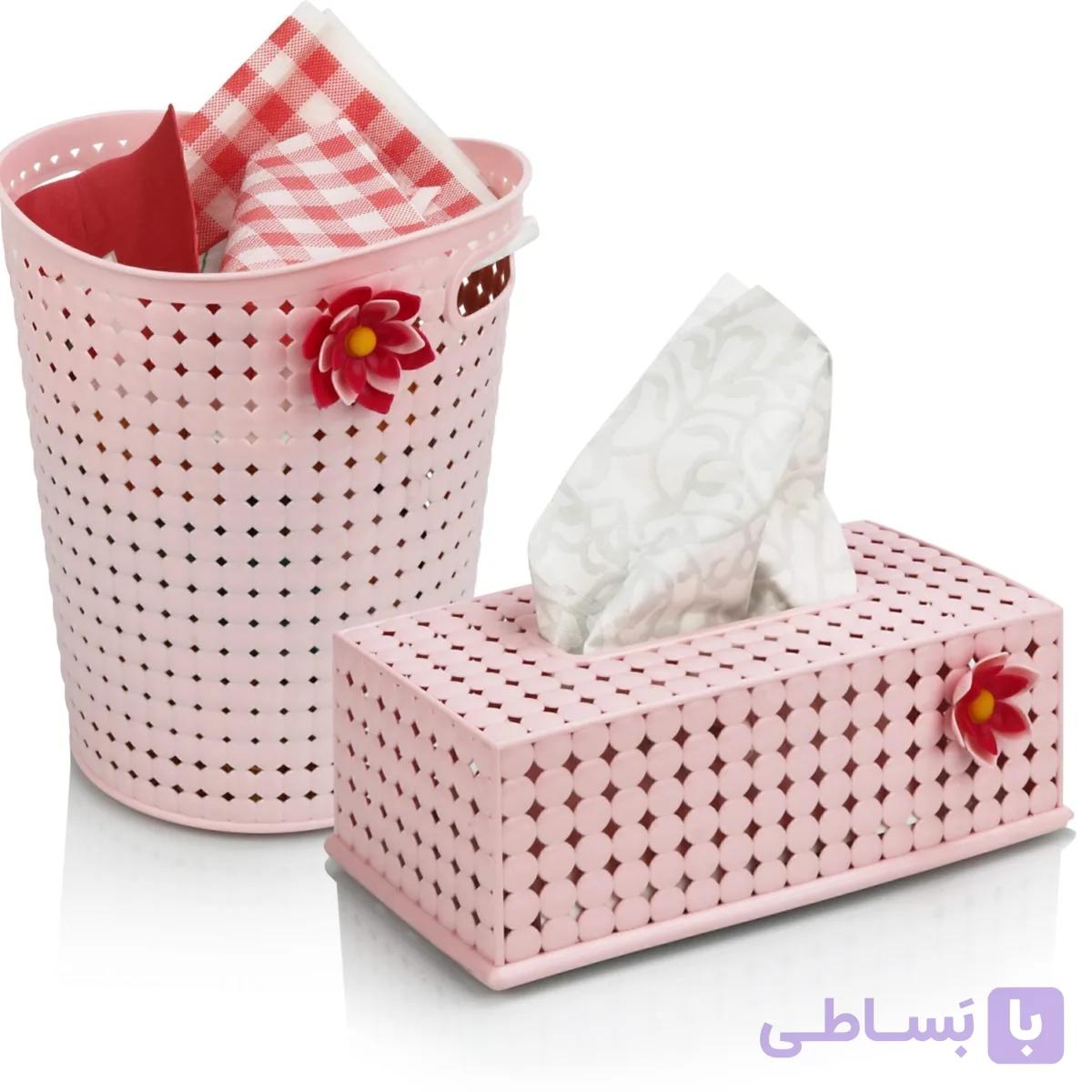 ست سطل کاغذ و جای دستمال کاغذی مایا