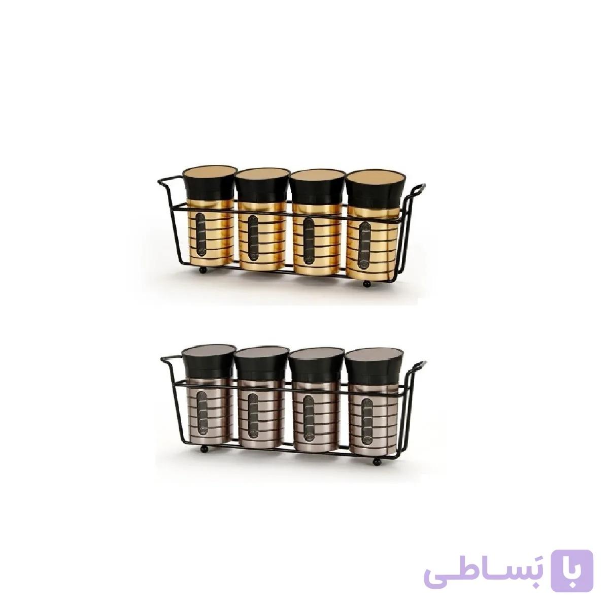 جا ادویه استند دار تایلندی (استیل و طلایی) — تصویر 1