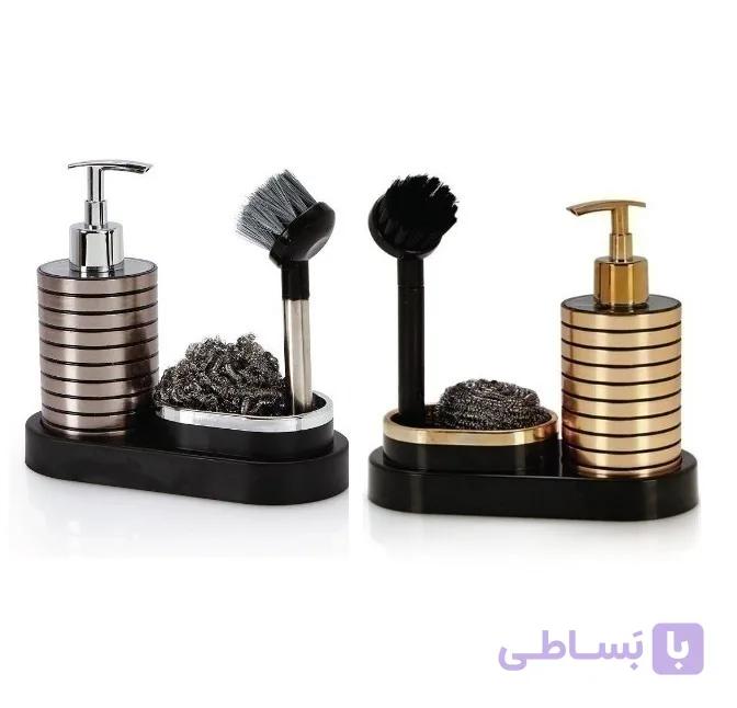 ست سینک بلند طرح تایلندی ( استیل و طلایی ) — تصویر 1