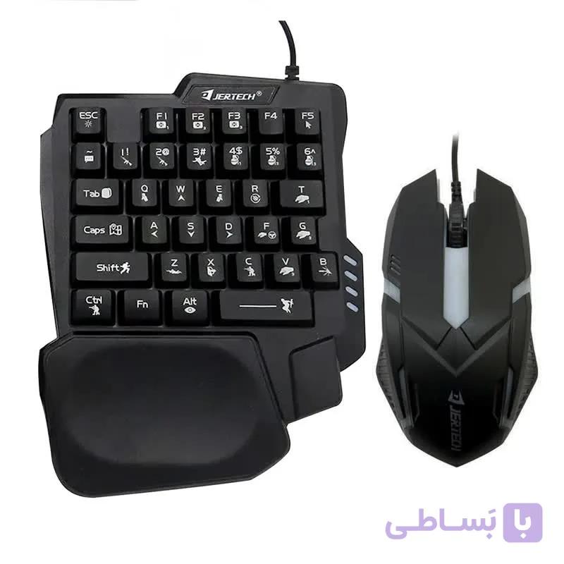 صفحه کلید و موس سیم دار گیمینگ JERTECH مدل GK2-01 — تصویر 1
