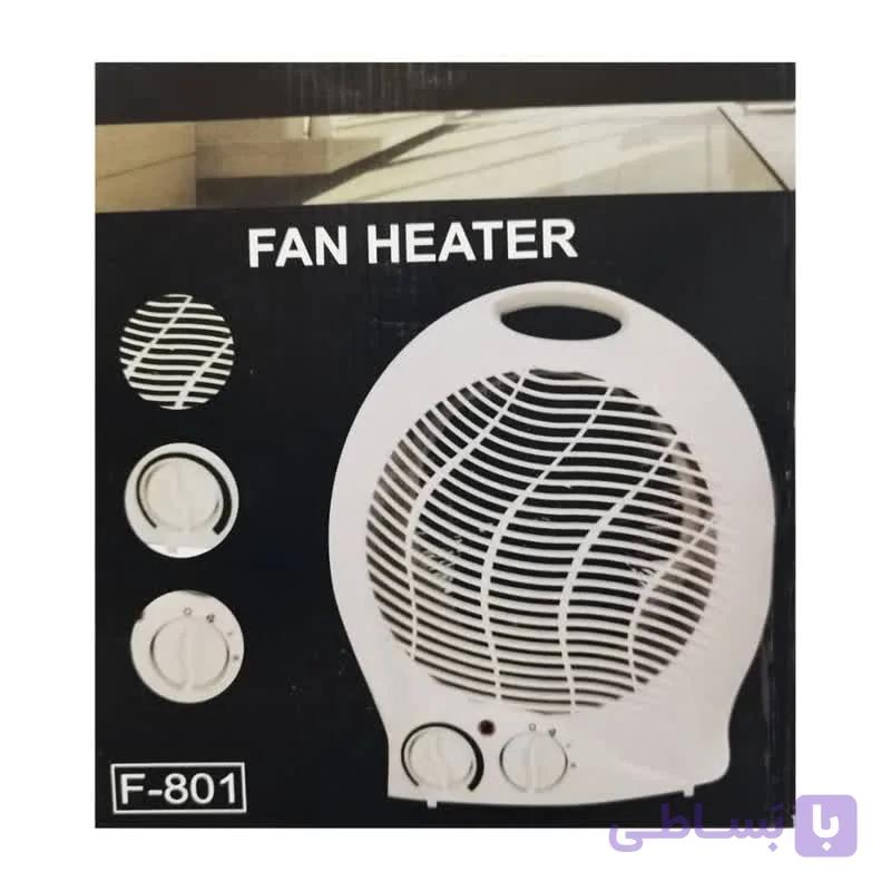 مینی فن بخاری هیتر 2000 وات گرمایشی برقی مدل fan heater f-801