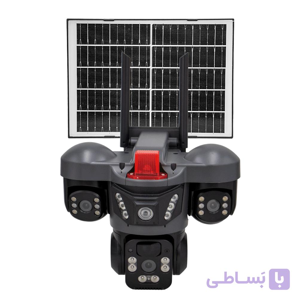 دوربین پنل خورشیدی سیم کارتی 3 لنز v380 مدل QL23-4G — تصویر 1