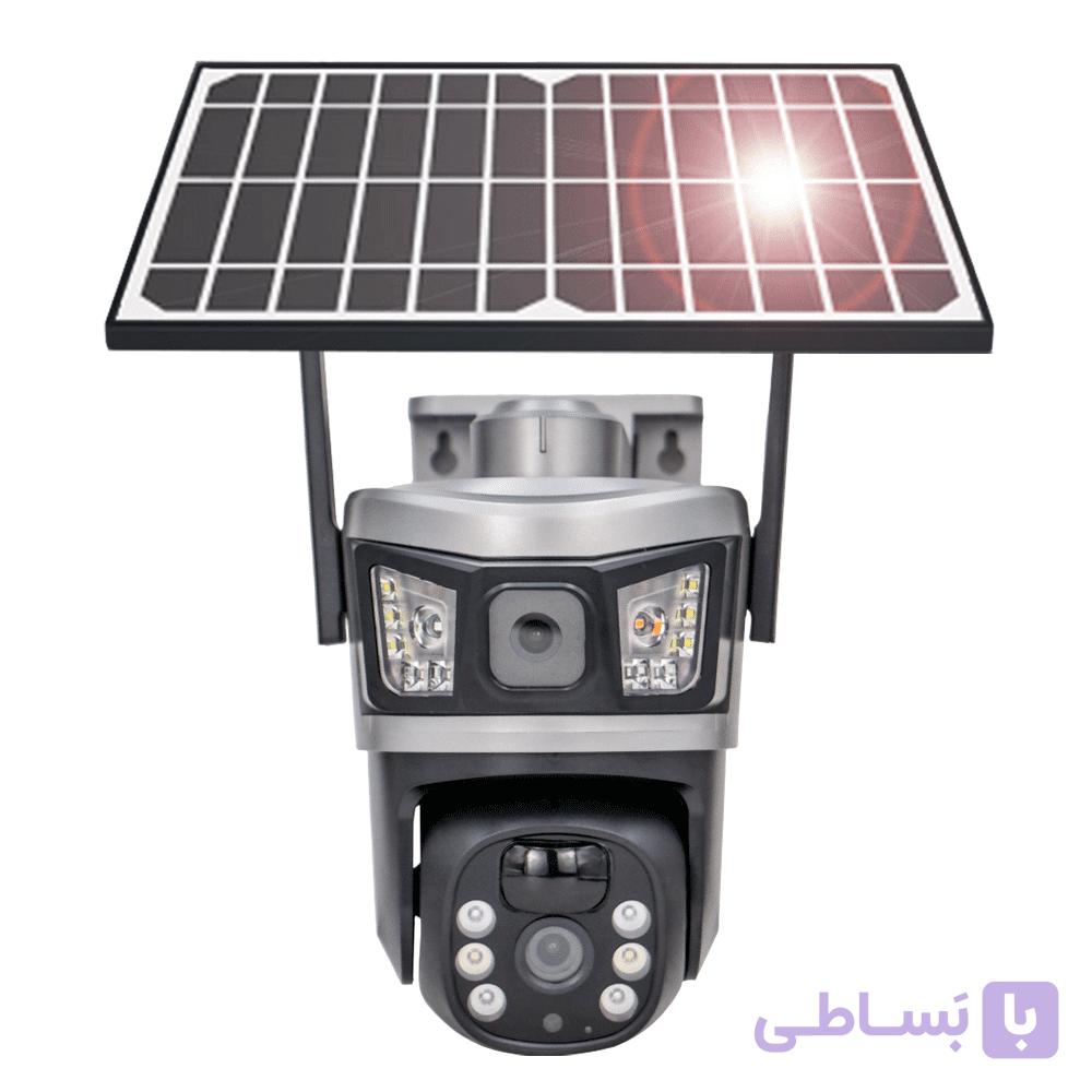 دوربین پنل خورشیدی سیم کارتی 2 لنز v380 مدل VCS87H-G — تصویر 1