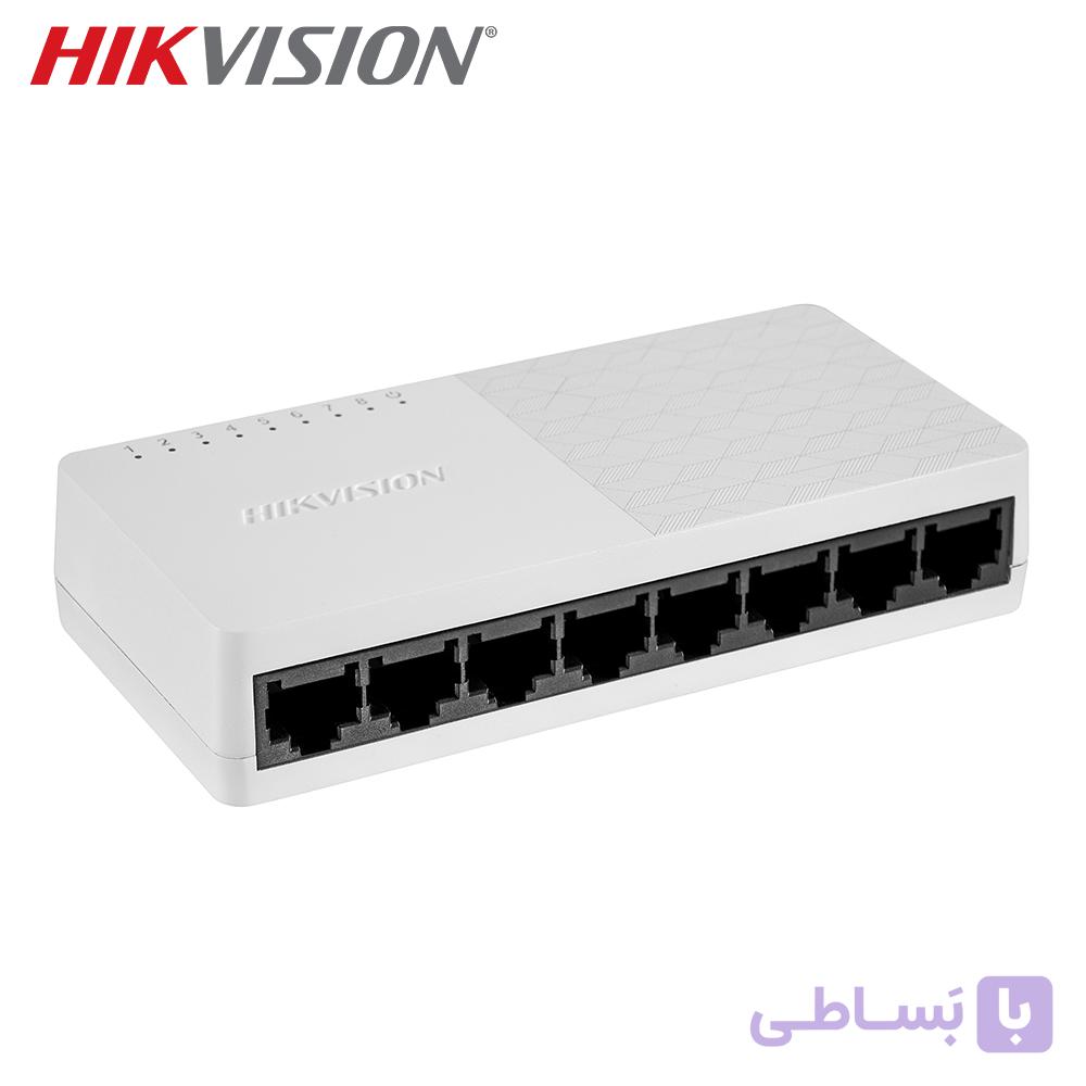 سوئیچ شبکه 8 پورت سرعت 10/100 برند هایک ویژن مدل DS-3E0108D-O — تصویر 1