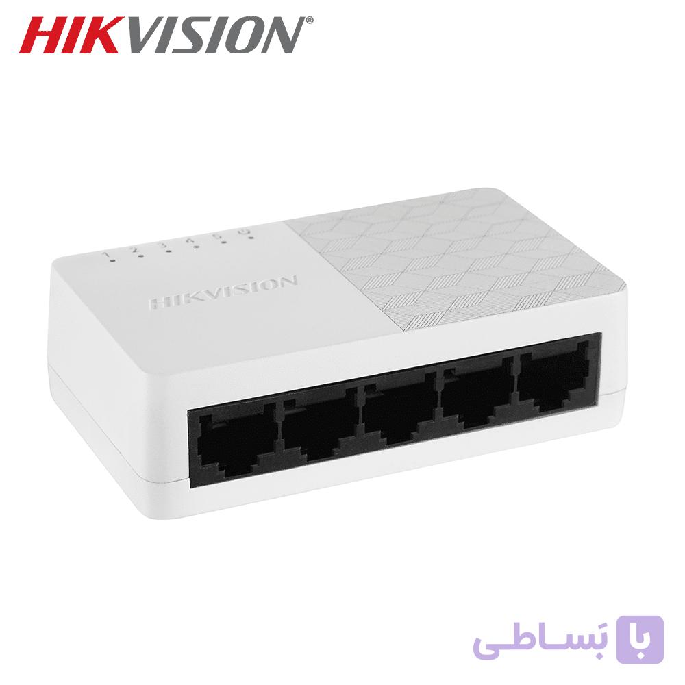 سوئیچ شبکه 5 پورت سرعت 10/100 برند هایک ویژن مدل DS-3E0105D-O