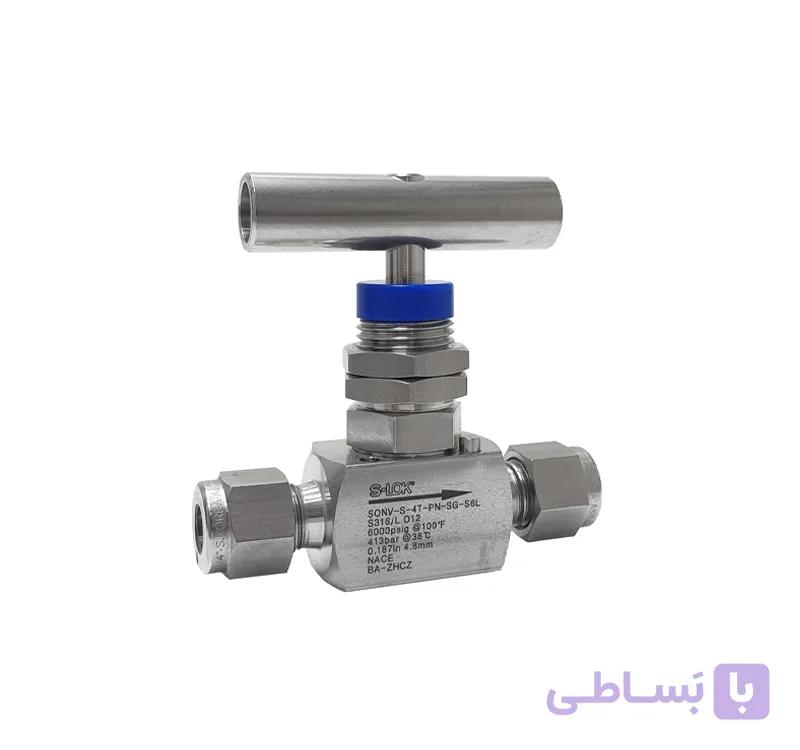 نیدل ولو 1/4 اینچ پنل مونت اس لاک S-LOK مدل SQNV-S-4T-PN-SG-S6L — تصویر 1
