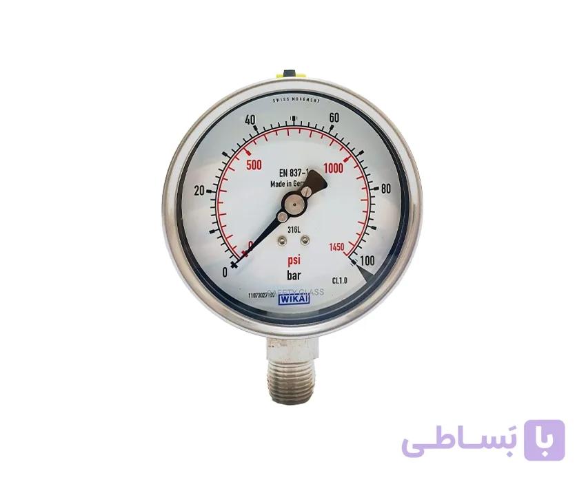 گیج فشار 10 سانت 40 بار ویکا مدل 232.50.100.40 — تصویر 1