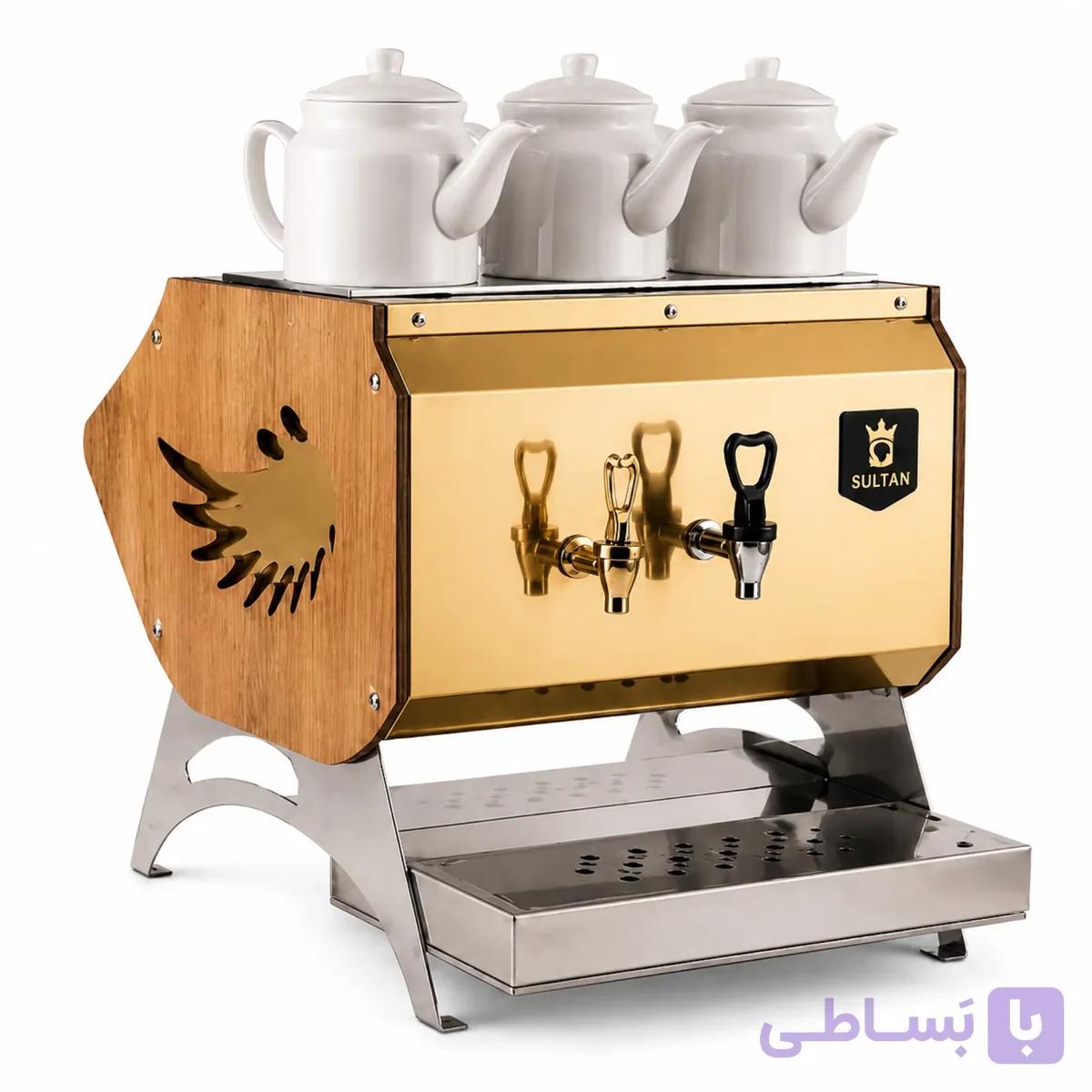 سماور صنعتی گاریبالدی ۳ قوری برقی ۱۸ لیتری مدل SU-G318 | طرح اسپرسوساز