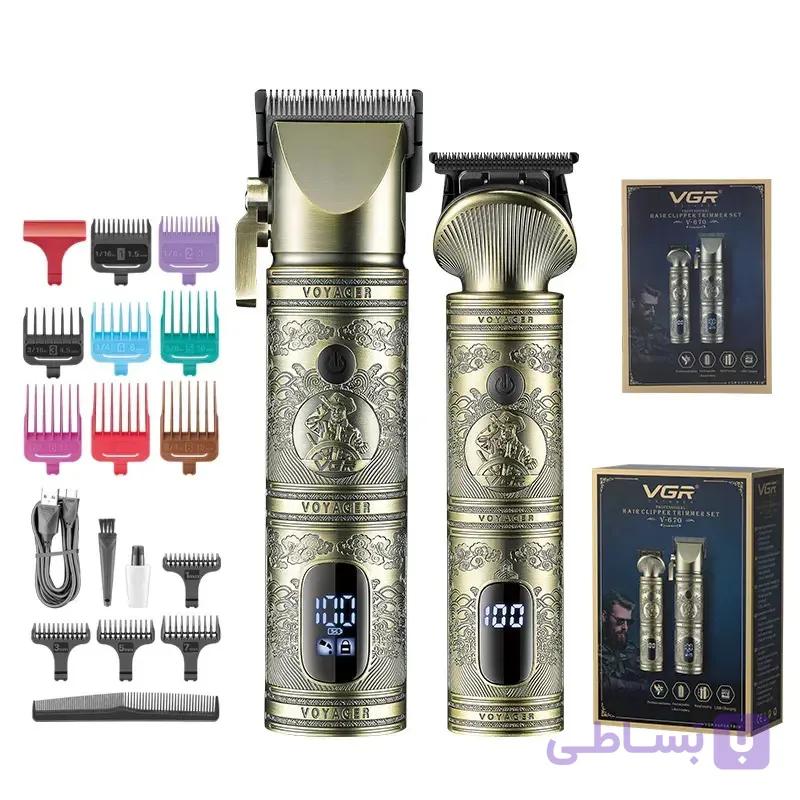 ست ماشین اصلاح مو سر و صورت وی جی آر مدل VGR V-670 — تصویر 1