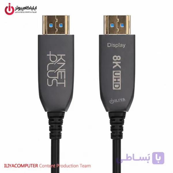 کابل 2.1 HDMI فیبر نوری کی نت پلاس مدل K-NET PLUS KP-A156 طول 5 متر — تصویر 1