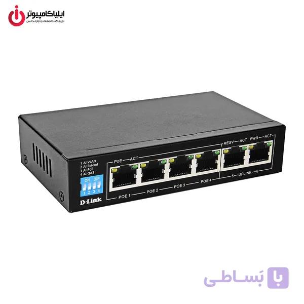 سوئیچ شبکه PoE دی-لینک مدل D-Link DGS-F1006P-E — تصویر 1