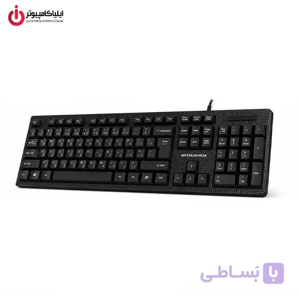 کیبورد سیم‌د‌ار میتسوشیدا مدل MITSUSHIDA KC-AN730 — تصویر 1