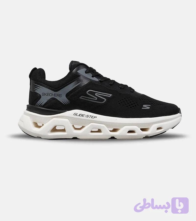 کتانی اسکیچرز Glide-Step مشکی سفید مردانه و زنانه | مدل 9504 — تصویر 1