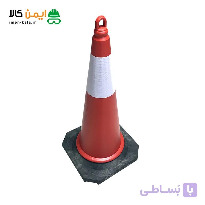 مخروط ترافیکی شبرنگ دار 80 سانت — تصویر 1