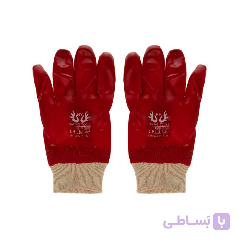 دستکش ایمنی ضد اسید مچ کشدار HAYING TCOLS — تصویر 1