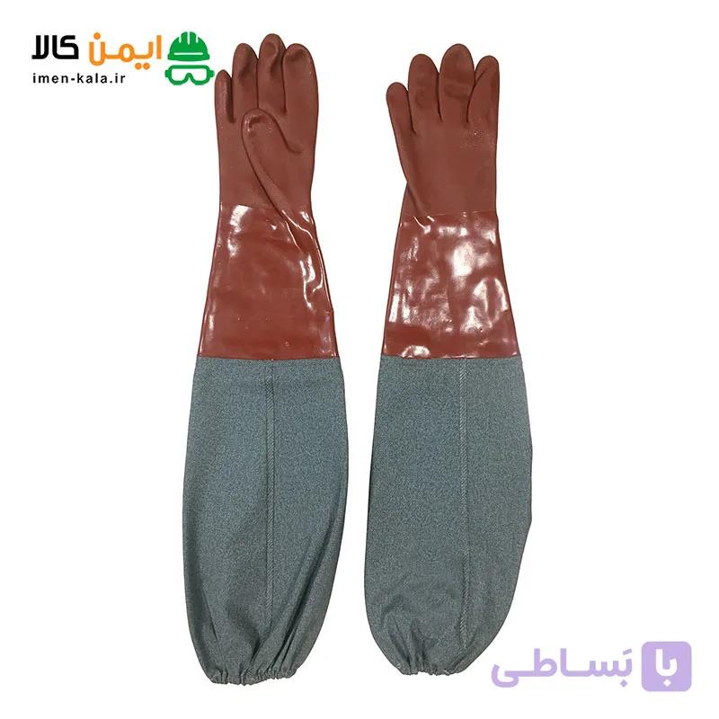دستکش ایمنی ضد اسید بلند 60 سانت تاکتف — تصویر 1