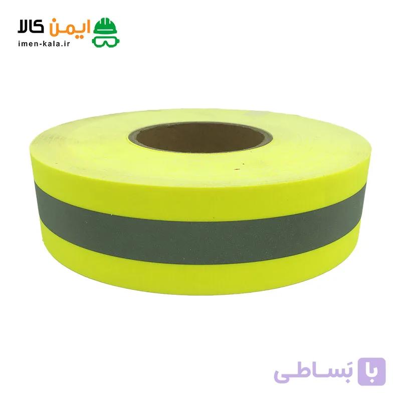 نوار شبرنگ پارچه ای کتان نسوز دو رنگ — تصویر 1