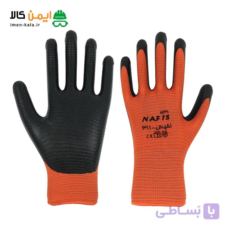 دستکش ایمنی کف مواد شیاری نیتریل مدل نفیس 311 — تصویر 1