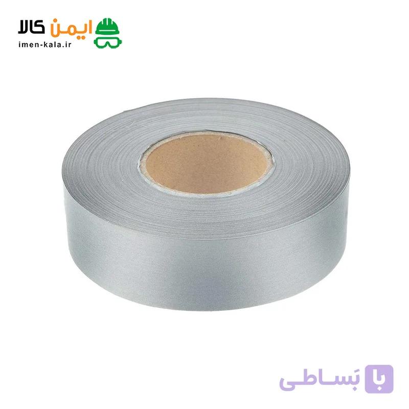 نوار شبرنگ طوسی پارچه ای رول 200 متری — تصویر 1
