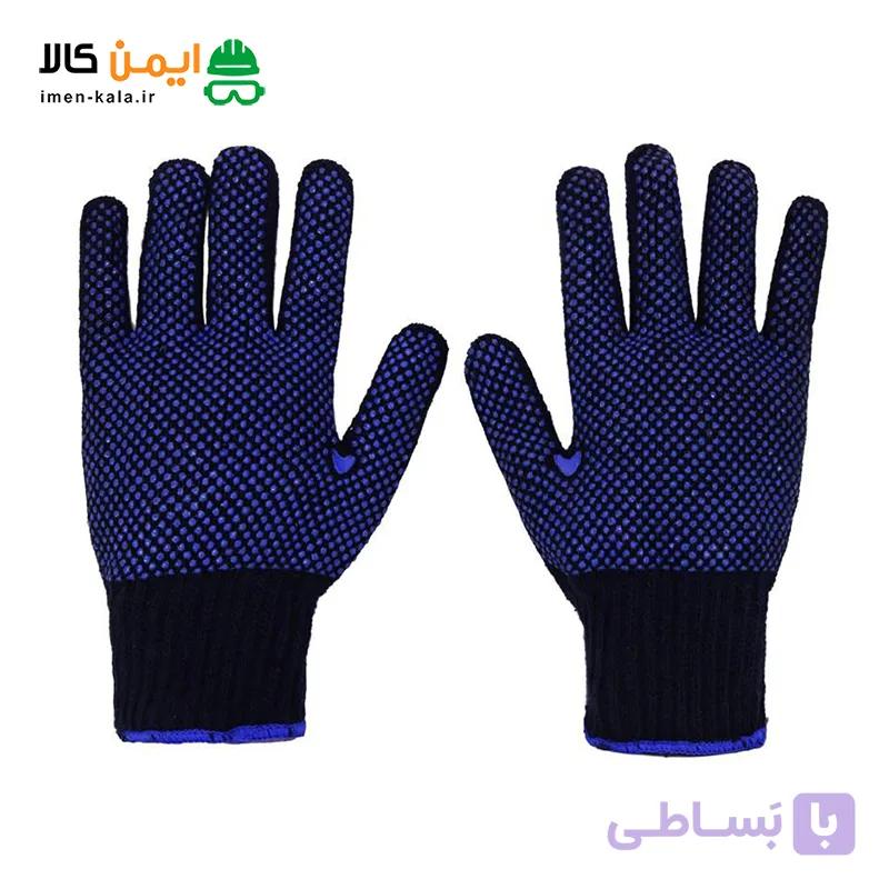 دستکش ایمنی نخی طرح خالدار — تصویر 1