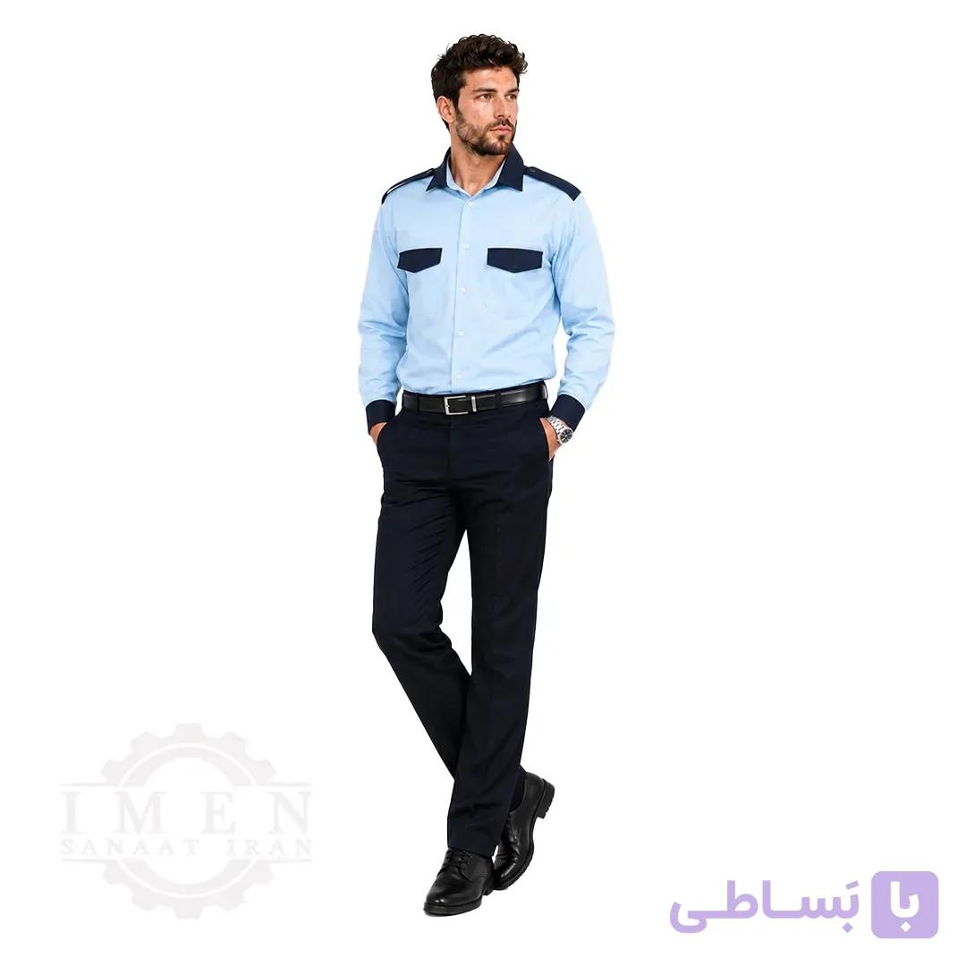 لباس کار ست حراستی آبی دو رنگ 740 — تصویر 1