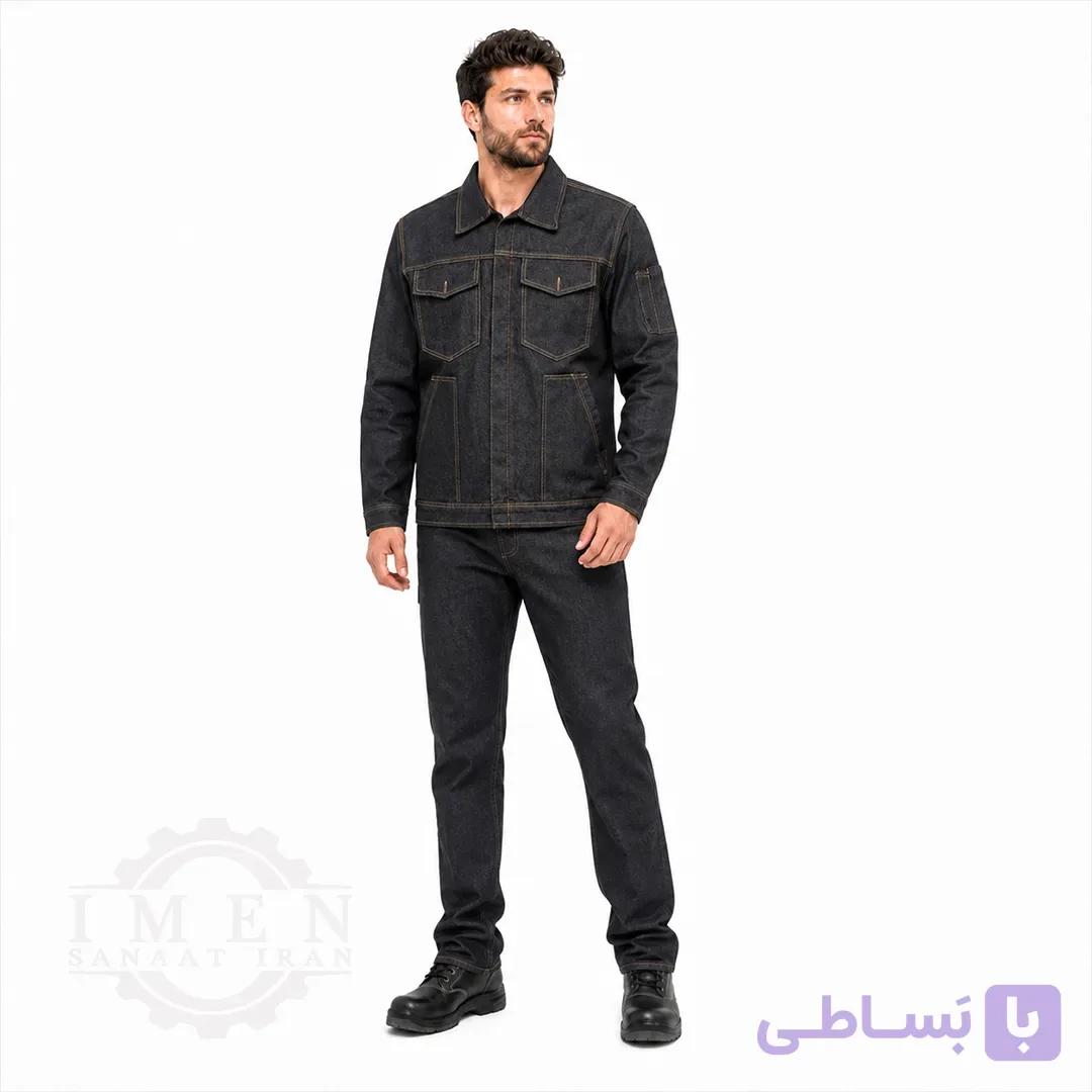 لباس کار کاپشن شلوار لی ذغالی کد 800 — تصویر 1