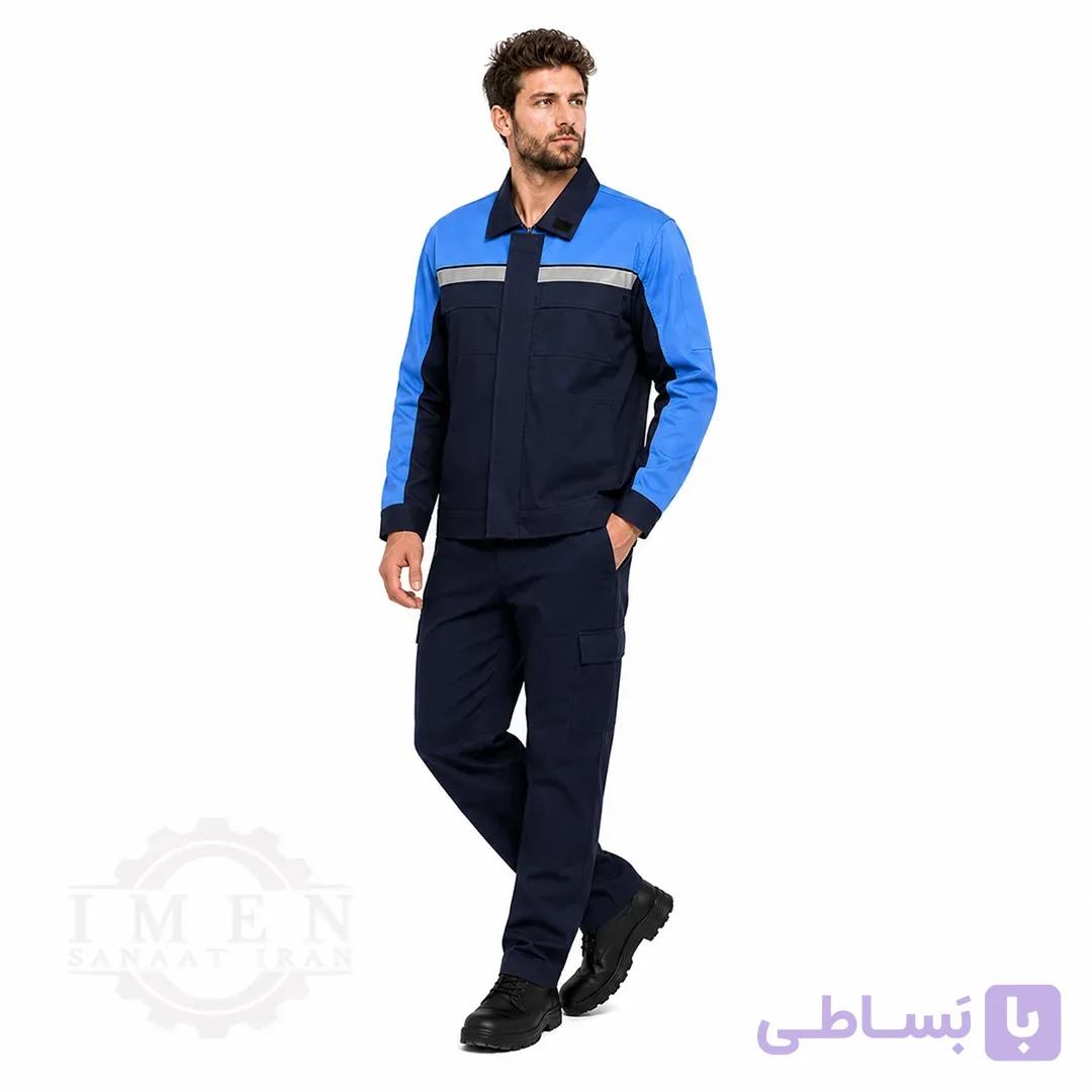 لباس کار کاپشن شلوار سفارشی سرمه ای آبی کد 209 — تصویر 1