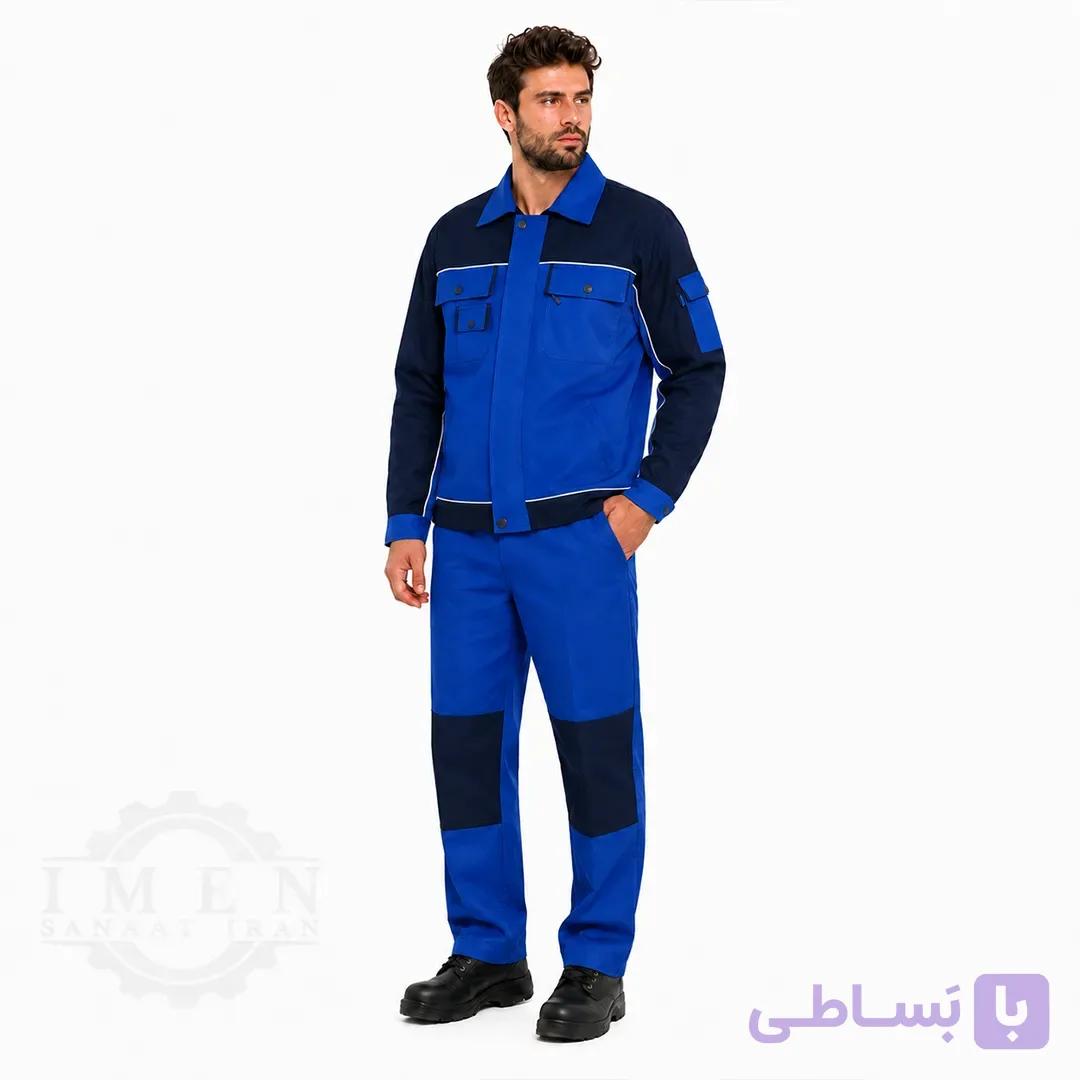 لباس کار کاپشن شلوار آنکو آبی سرمه ای کد 346 — تصویر 1