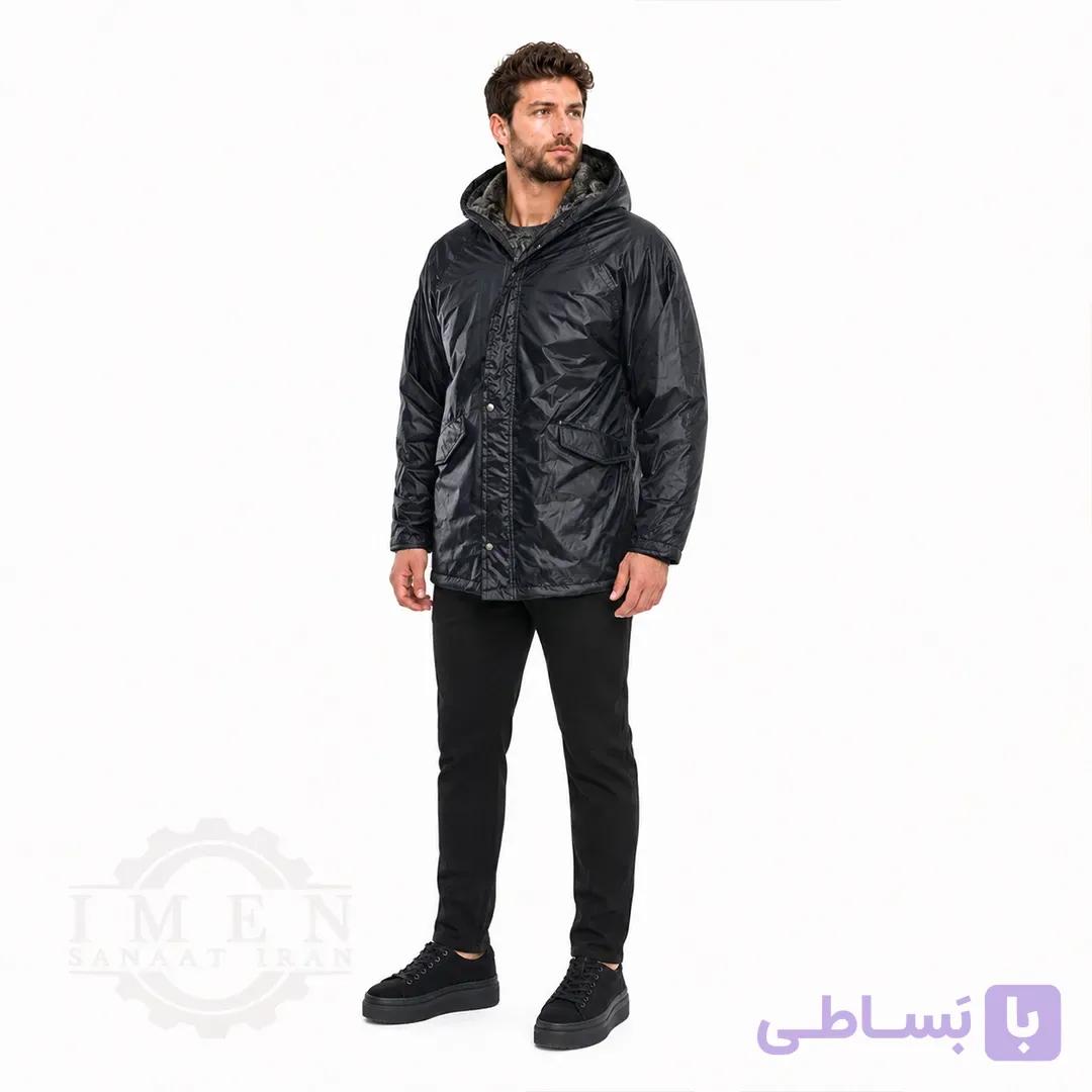 لباس کار اورکت شمی خزدار زمستانی کد 410 — تصویر 1