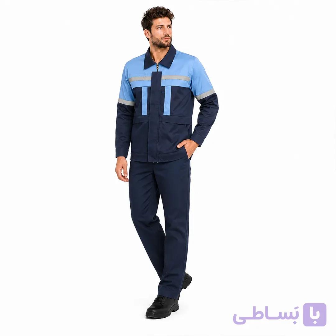 لباس کار کاپشن شلوار سرمه ای آبی کد 121 — تصویر 1