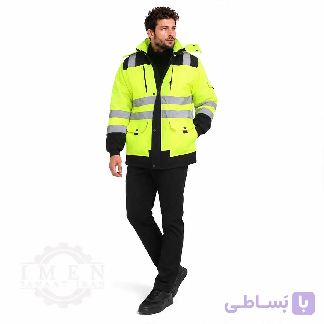 لباس کار اورکت عملیاتی سبز زمستانه کد 405 — تصویر 1