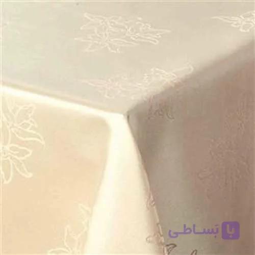 رومیزی ژاگارد ساتن 12 نفره مستطیل ارکیده قهوه ای