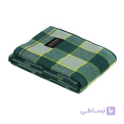 پتو مسافرتی یکنفره چهارخانه آبی — تصویر 1