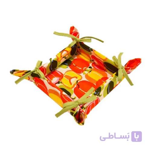 سبدنان کتان رزین تاژ طرح فلفل دلمه